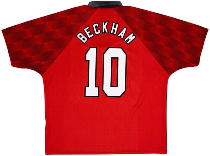 1996-98 Manchester United Home Shirt Beckham #10 - 9/10 - (XXL)