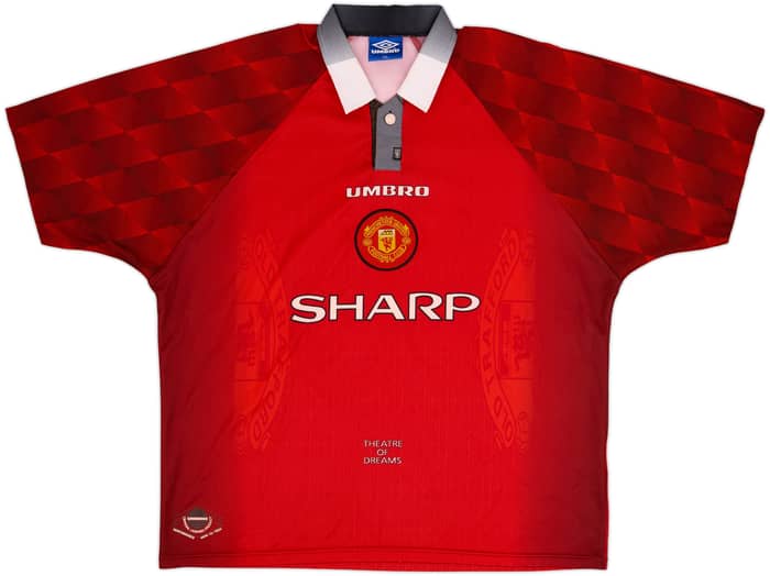 1996-98 Manchester United Home Shirt Beckham #10 - 9/10 - (XXL)
