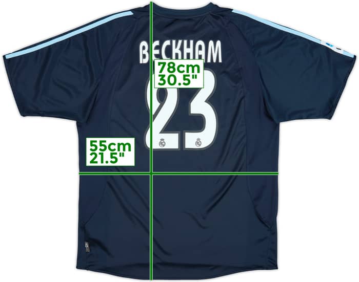 2003-04 Real Madrid Away Shirt Beckham #23 - 8/10 - (L)