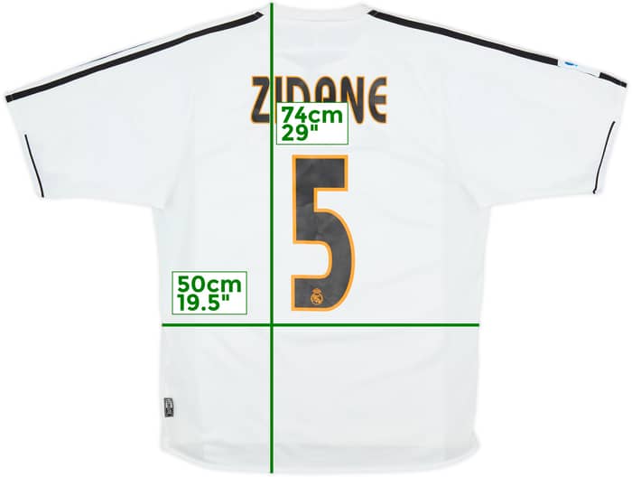 2003-04 Real Madrid Camiseta Local Zidane #5 - 8/10 - (M)
