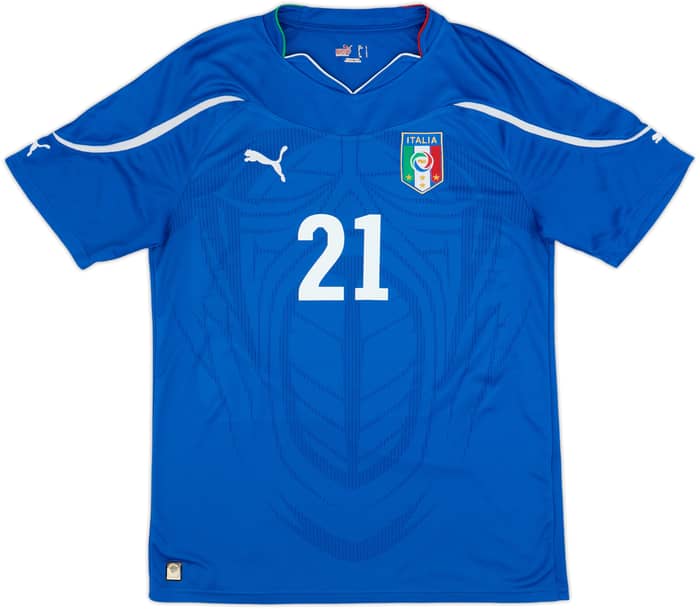 2010-12 Italy Home Shirt Pirlo #21 - 9/10 - (L)