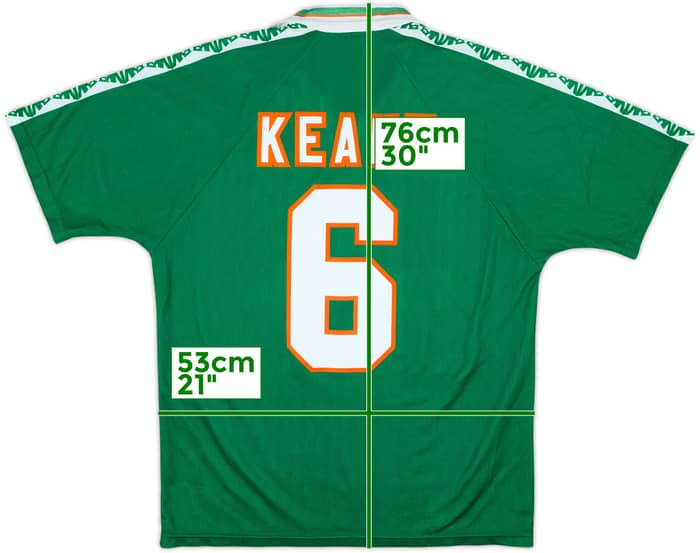 1996-98 Ireland Home Shirt Keane #6 - 9/10 - (L)