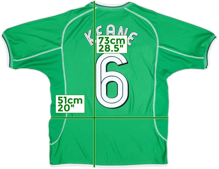 2002-03 Ireland Home Shirt Keane #6 - 8/10 - (L)