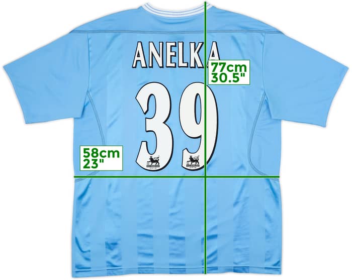 2003-04 Manchester City Home Shirt Anelka #39 - 8/10 - (XL)