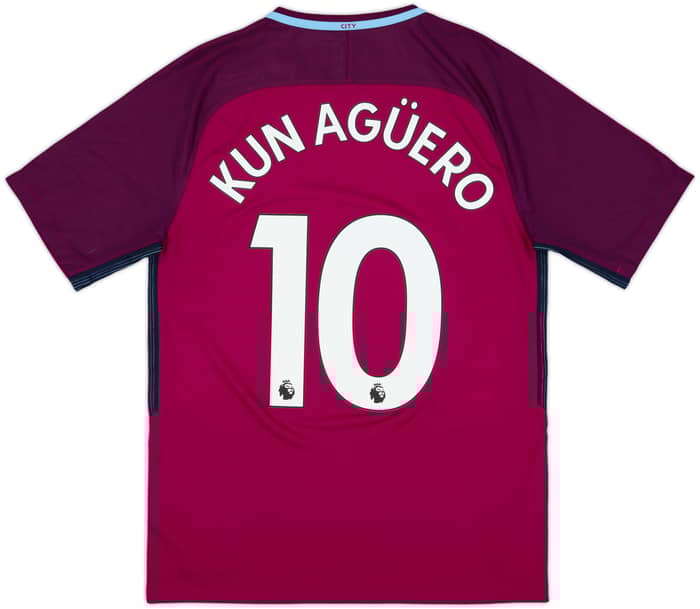 2017-18 Manchester City Away Shirt Kun Aguero #10 - 8/10 - (S)