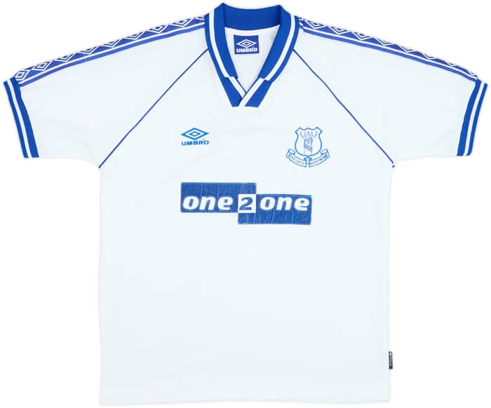 Camiseta de visitante del Everton 1998-99 Ferguson #9 - 8/10 - (XL)