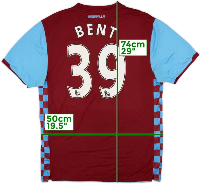 Camiseta de local del Aston Villa 2010-11 Bent #39 - 6/10 - (L)