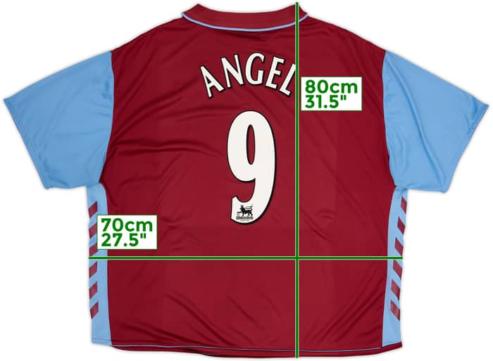 Camiseta de local del Aston Villa 2006-07 Angel #9 - 8/10 - (3XL)