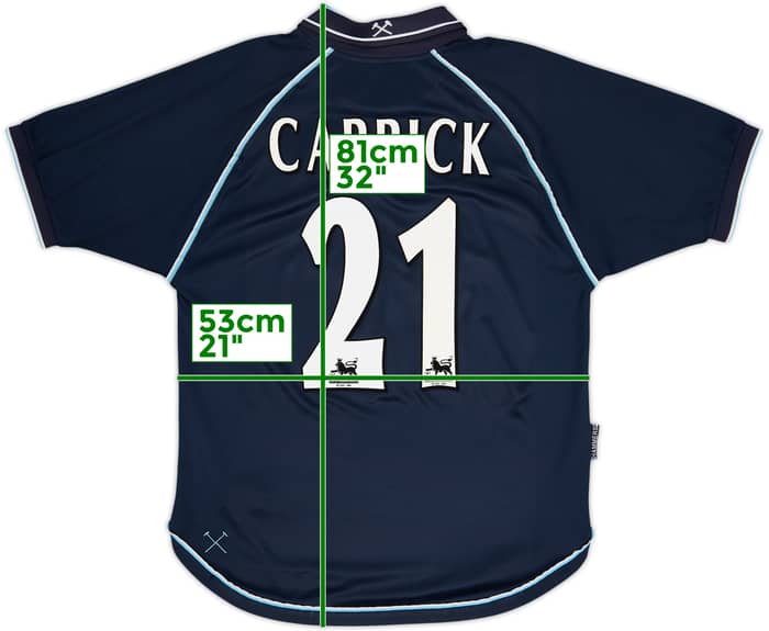 1999-01 West Ham Third Shirt Carrick #21 - 8/10 - (M)
