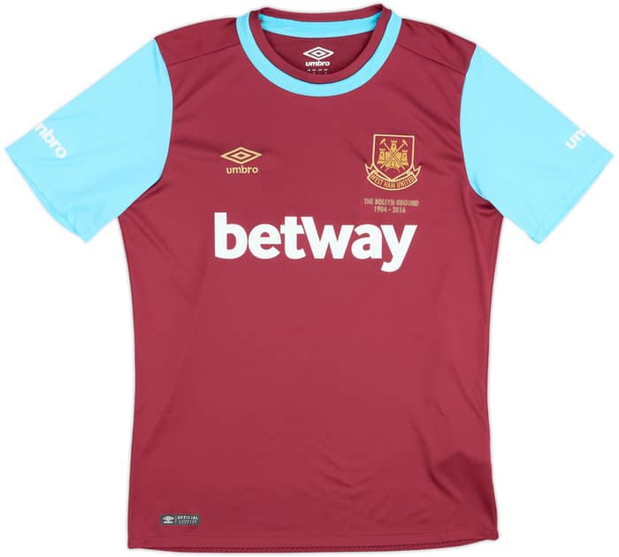 Camiseta 'Boleyn' de local del West Ham 2015-16 Noble #16 - 8/10 - (M)