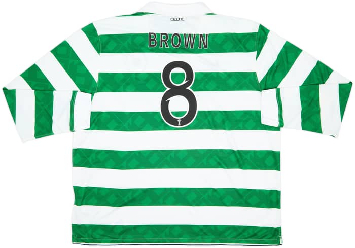 2010-12 Celtic Home L/S Shirt Brown #8 (3XL)