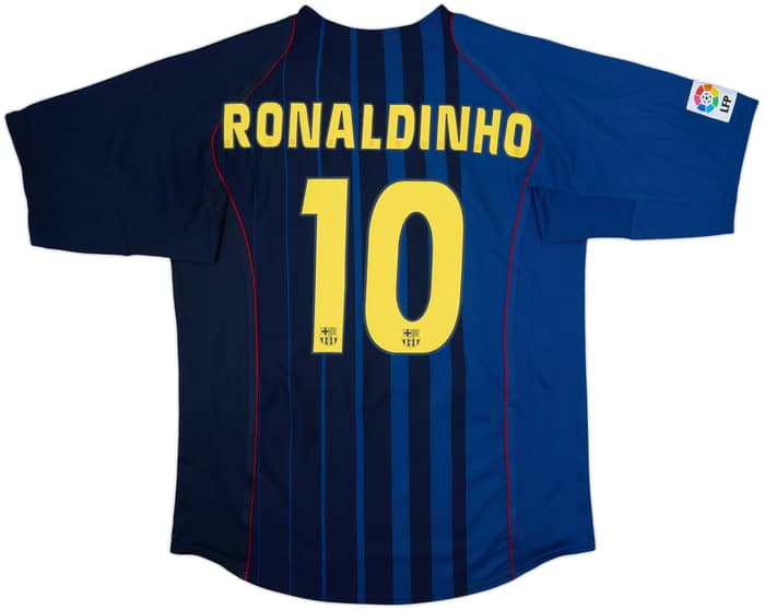 2004-05 Barcelona Away Shirt Ronaldinho #10 - 8/10 - (XL)