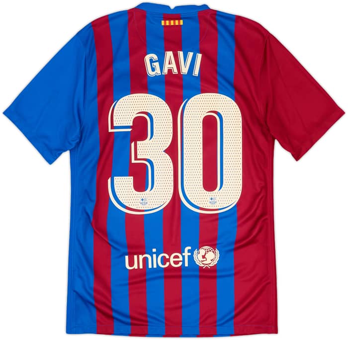 Camiseta de local del Barcelona 2021-22 Gavi #30 - 9/10 - (S)