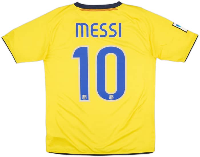Camiseta de visitante del Barcelona 2008-10 Messi #10 - 8/10 - (Juvenil XL)
