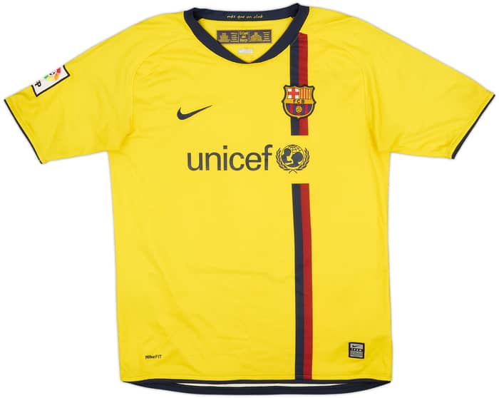 Camiseta de visitante del Barcelona 2008-10 Messi #10 - 8/10 - (Juvenil XL)