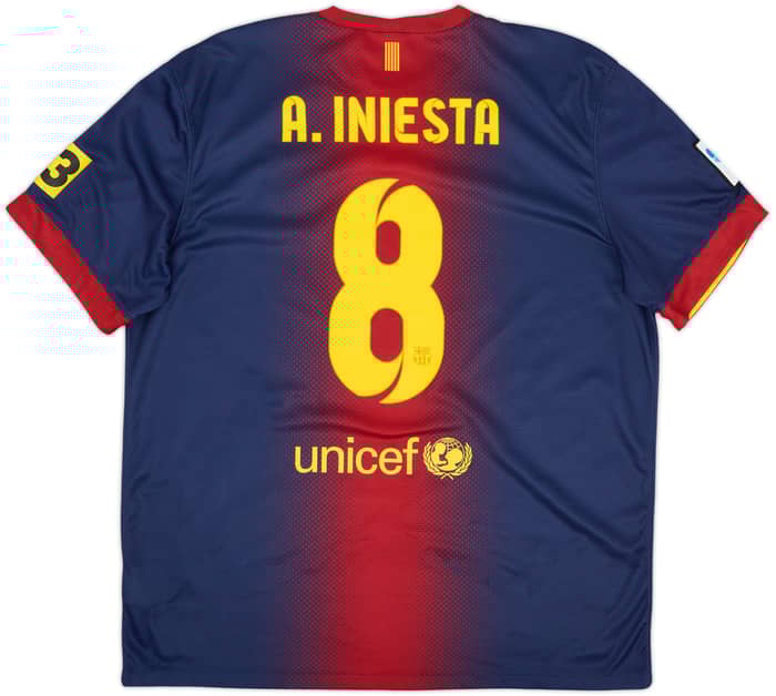 2012-13 Barcelona Home Shirt A.Iniesta #8 - 6/10 - (XL)