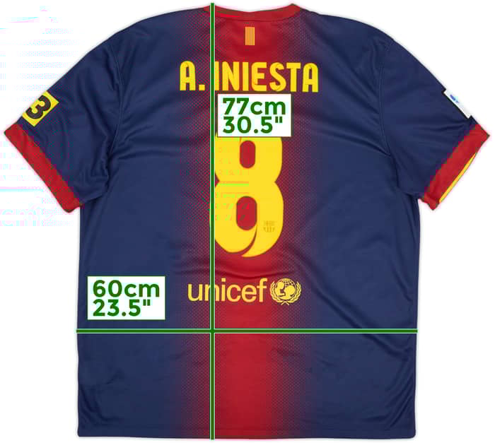 2012-13 Barcelona Home Shirt A.Iniesta #8 - 6/10 - (XL)