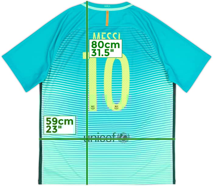 2016-17 Barcelona Third Shirt Messi #10 - 8/10 - (XL)