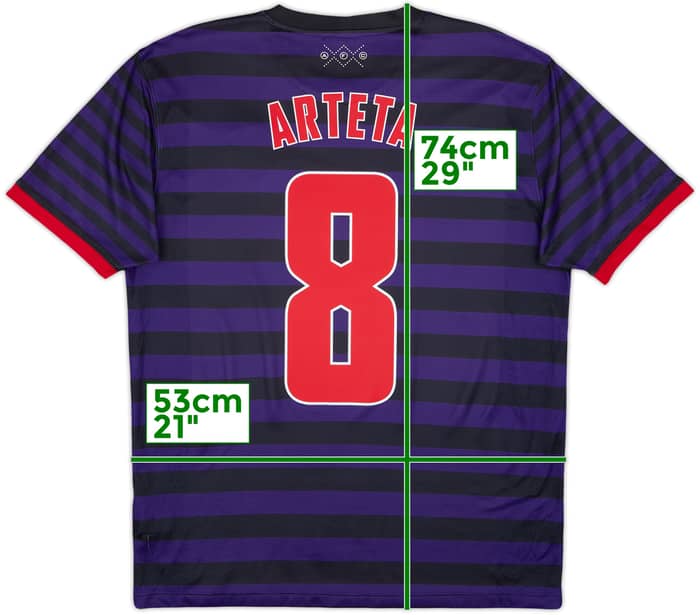 2012-13 Arsenal Away Shirt Arteta #8 - 7/10 - (L)