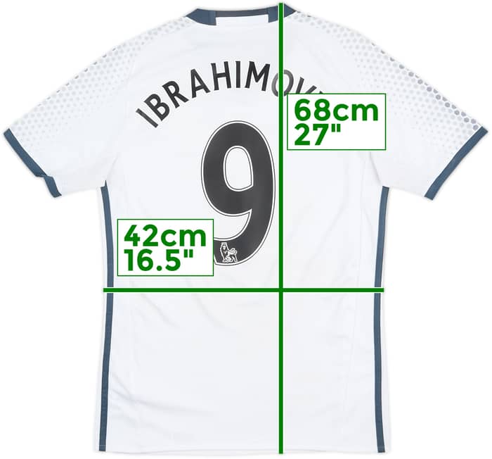 2016-17 Manchester United Third Shirt Ibrahimovic #9 - 5/10 - (XS)