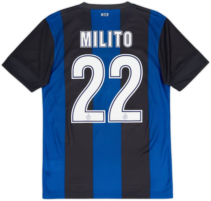 Camiseta de local del Inter Milan 2012-13 Milito #22 - 7/10 - (S)