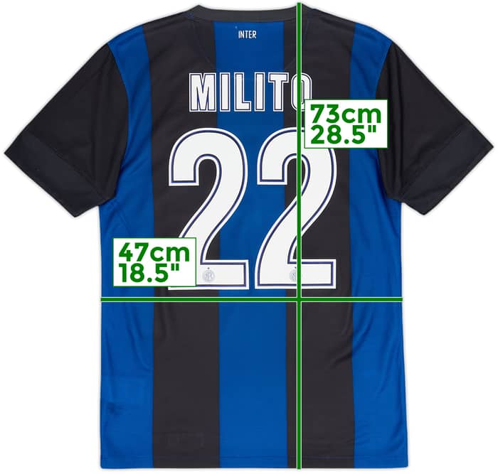 Camiseta de local del Inter Milan 2012-13 Milito #22 - 7/10 - (S)