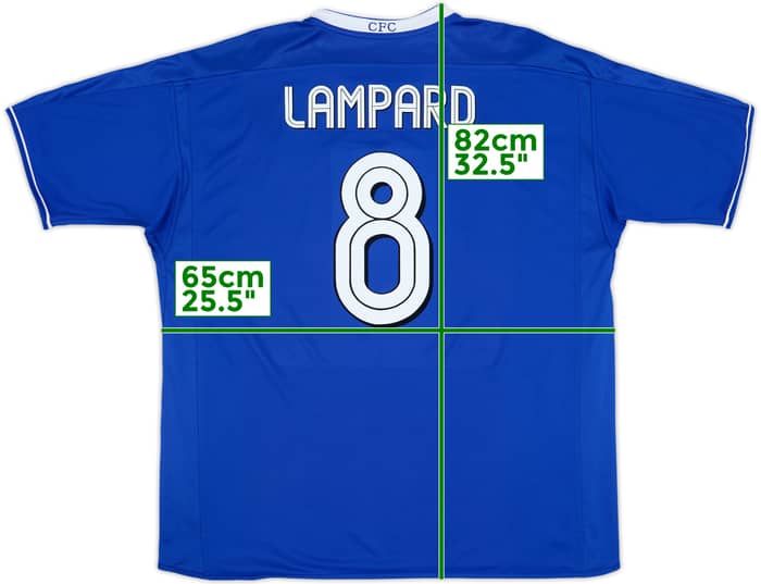 2003-05 Chelsea Home Shirt Lampard #8 - 6/10 - (XXL)