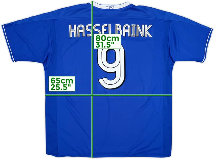 2003-05 Chelsea Home Shirt Hasselbaink #9 - 9/10 - (XXL)