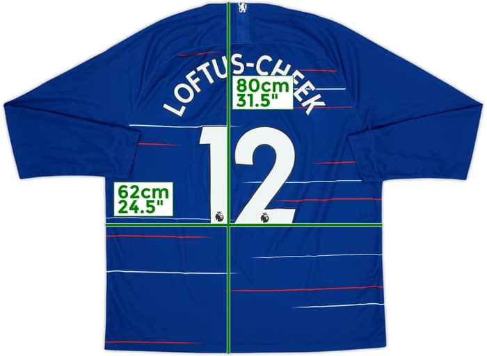 Camiseta de local del Chelsea 2018-19 de manga larga Loftus-Cheek #12 (XXL)