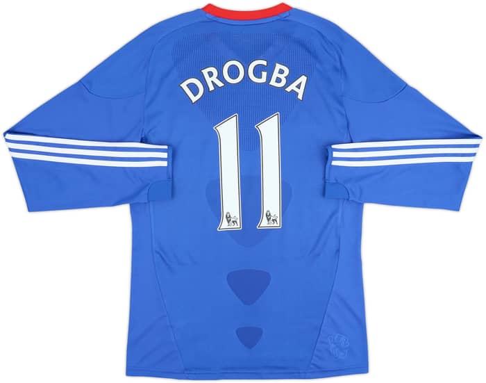 Camiseta de local L/S del Chelsea 2010-11 Drogba #11 - 8/10 - (S)