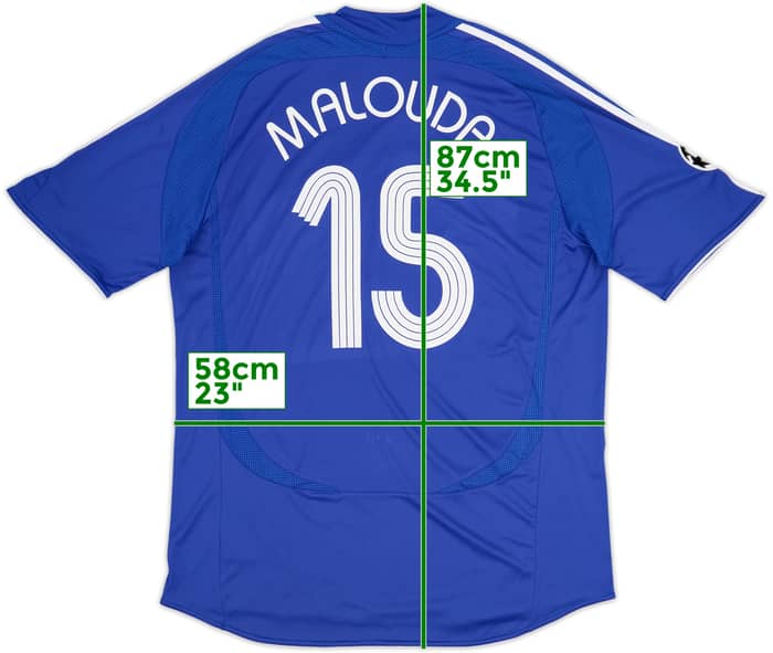 Camiseta de local del Chelsea 2006-08 Malouda #15 - 10/10 - (XL)
