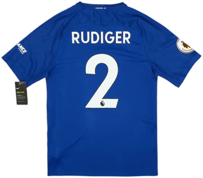 Camiseta de local del Chelsea 2017-18 Rudiger #2 (S)