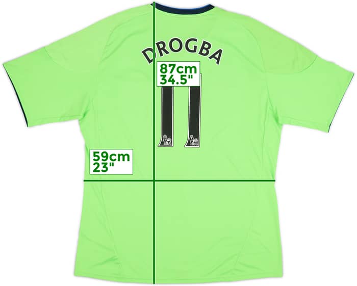Camiseta de la tercera equipación del Chelsea 2010-11 Drogba #11 - 8/10 - (XXL)