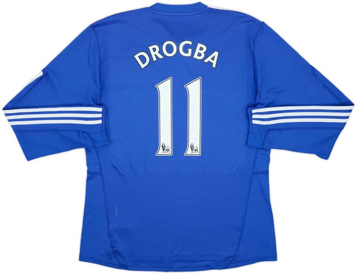 2009-10 Chelsea Home L/S Shirt Drogba #11 - 6/10 - (L)