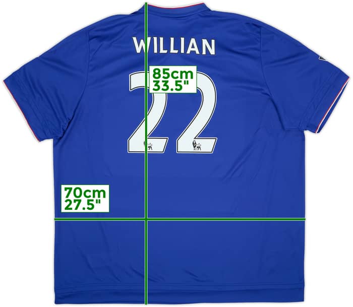Camiseta de local del Chelsea 2015-16 Willian #22 - 8/10 - (3XL)