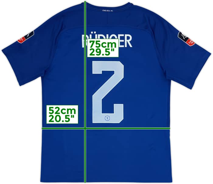 2017-18 Chelsea Home Shirt Rudiger #2 - 10/10 - (L)