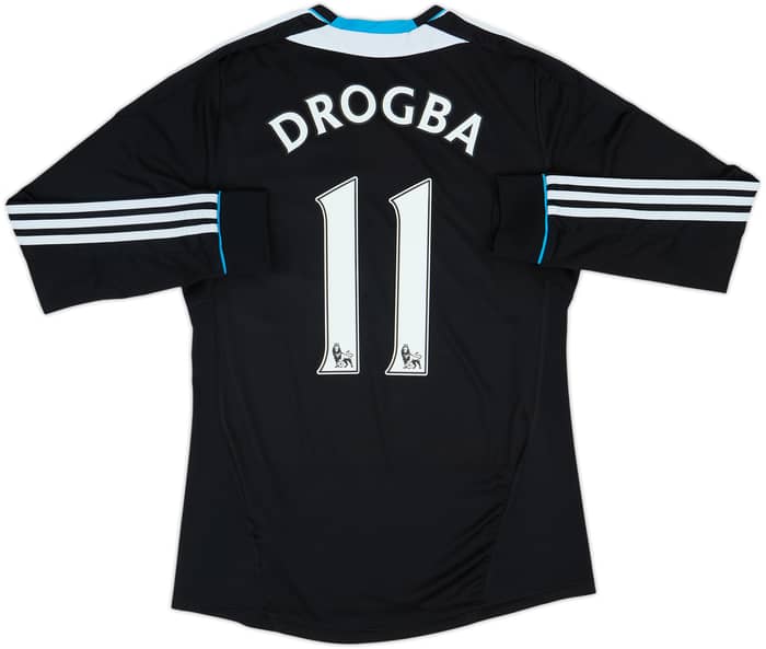 Camiseta de visitante de manga larga del Chelsea 2011-12 Drogba #11 - 6/10 - (S)