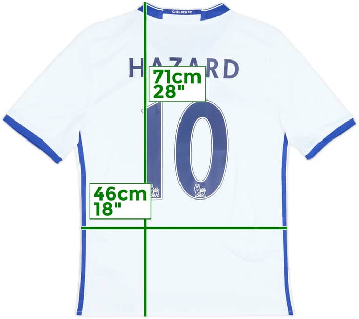 Camiseta de la tercera equipación del Chelsea 2016-17 Hazard #10 - 10/10 - (XL.Niños)