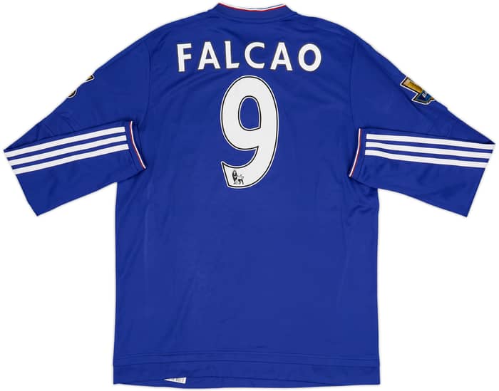 Camiseta de local de manga larga del Chelsea 2015-16 Falcao #9 - 6/10 - (L)