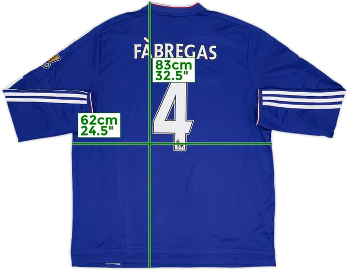 2015-16 Chelsea Home L/S Shirt Fabregas #8 - 8/10 - (XXL)