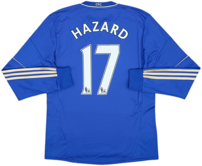 Camiseta de local del Chelsea 2012-13 de manga larga Hazard #17 - 6/10 - (M)