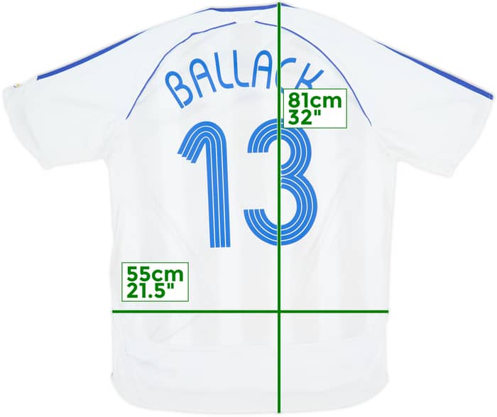 2006-07 Chelsea Camiseta de Visitante Ballack #13 - 8/10 - (L)