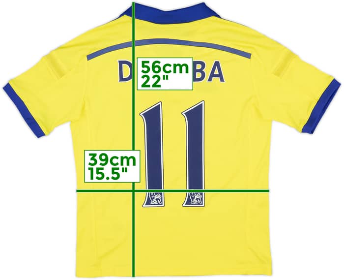 2014-15 Chelsea Away Shirt Drogba #11 - 8/10 - (M.Boys)
