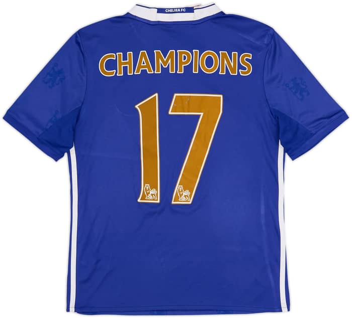 2016-17 Chelsea Home Shirt Champions #17 - 5/10 - (L.Boys)