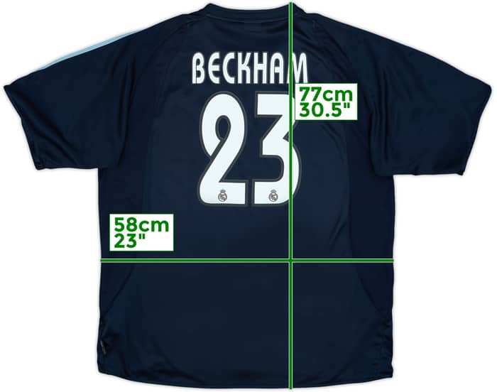 2003-04 Real Madrid Away Shirt Beckham #23 - 7/10 - (L)