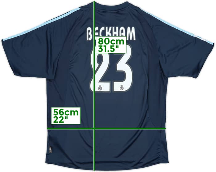 2003-04 Real Madrid Away Shirt Beckham #23 - 5/10 - (XL)
