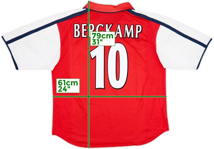 2000-02 Arsenal Home Shirt Bergkamp #10 - 7/10 - (XL)