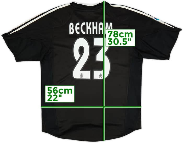 2004-05 Real Madrid Away Shirt Beckham #23 - 6/10 - (M)