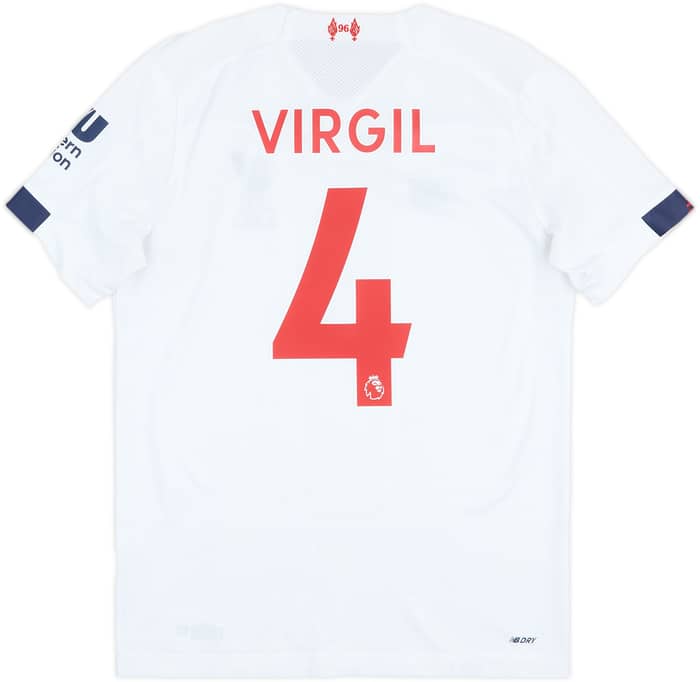 Camiseta de visitante del Liverpool 2019-20 Virgil #4 - 6/10 - (S)