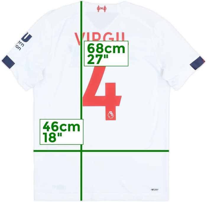 Camiseta de visitante del Liverpool 2019-20 Virgil #4 - 6/10 - (S)